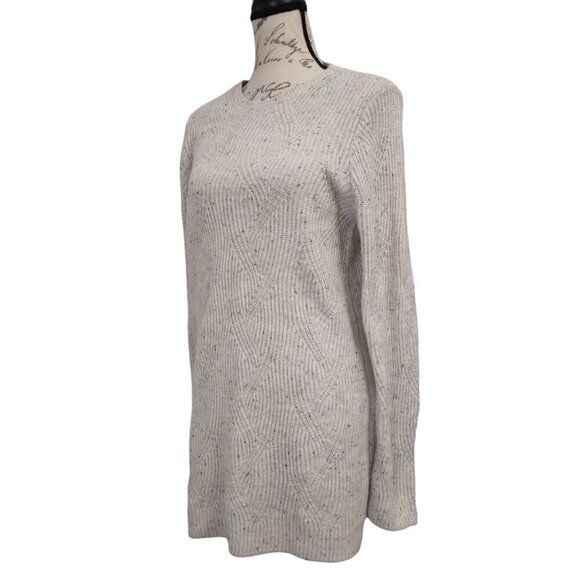 J Jill | Cotton Knit Cream Confetti Tunic Sweater | Size M - Picture 2 of 9